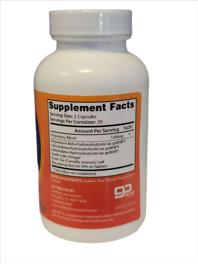 Justified Laboratories (2 Pack) Keto GT Max 1200MG Includes Apple Cider Vinegar Gobhb Exogenous Ketones Keto Pills Supplement Premium Ketosis Support for Men Women 120 Capsule