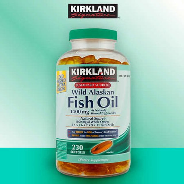Kirkland Signature Wild Alaskan Fish Oil 1400 Mg., 230 Softgels