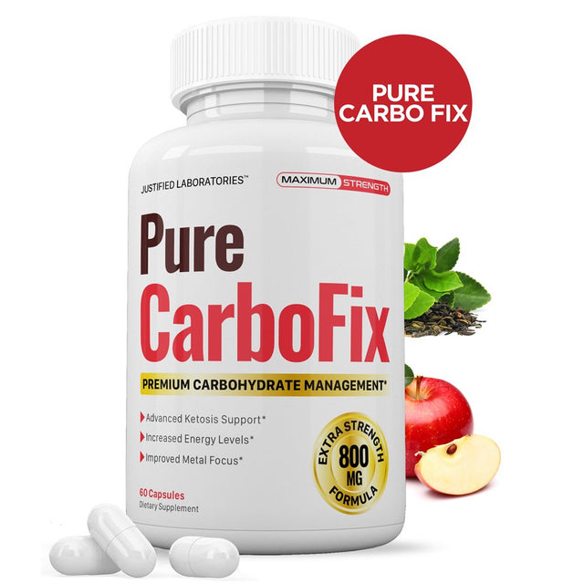 Justified Laboratories Pure Carbo Fix Carbohydrate Weight Loss Supplement 60 Capsules