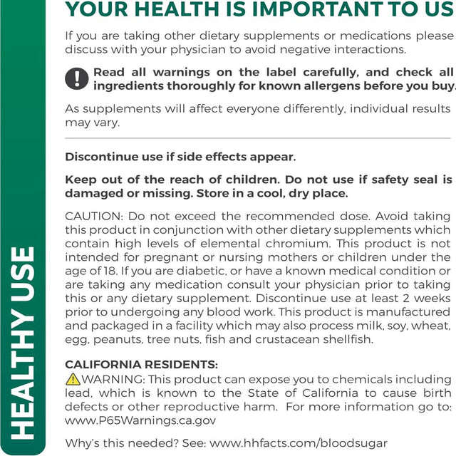 Healths Harmony Balance plus (120 Capsules) Helps Support Blood Glucose Levels Already in the Normal Range - Multi Vitamin, Mineral, and Herb Supplement
