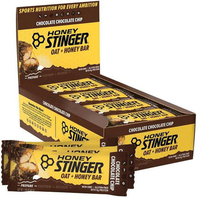 Honey Stinger Oat and Honey Bars - Chocolate Chip, Box of 12