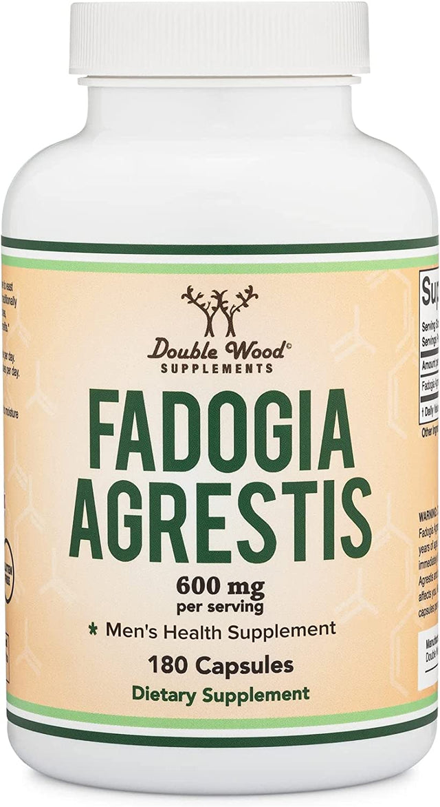 Fadogia Agrestis 600Mg per Serving (180 Capsules) Powerful Extract to Support Athletic Performance and Muscle Growth (Manufactured and Third Party Tested in the USA) by Double Wood