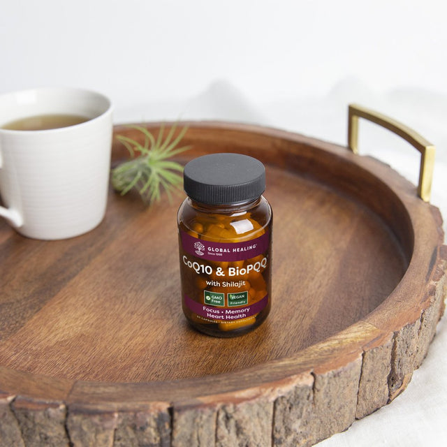 Global Healing Coq10 & Biopqq Supplement with Organic Shilajit - 60 Capsules