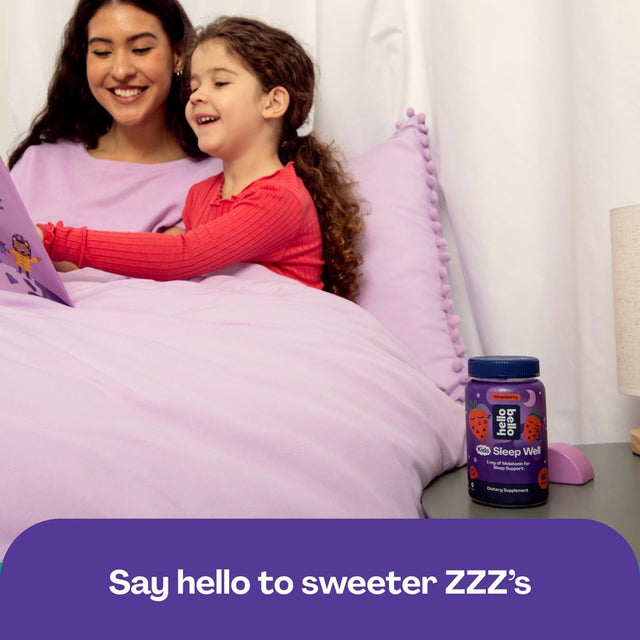 Hello Bello Kid'S Sleep Well, Strawberry Gummies with Melatonin for Sleep Support, 60Ct