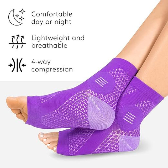 3 Pairs Soothe Socks Plantar Fasciitis Neuropathy Pain Ankle Brace Compression Sleeve Support Soothesocks Arch Support Women Men,Adult-M,3 Color