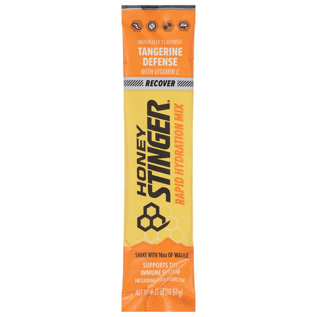 Honey Stinger Rapid Hydration Drink Mix - Recover, Tangerine Defense, Bag of 24