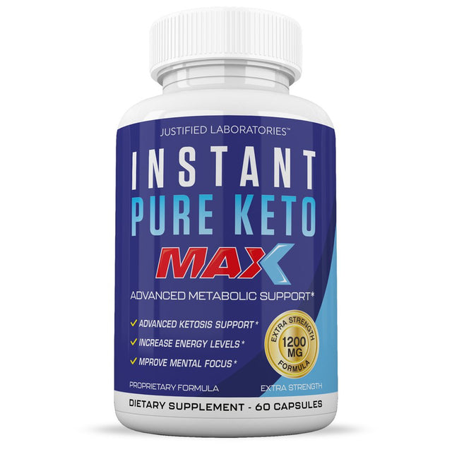 Instant Pure Keto Boost Max 1200MG Advanced BHB 60 Capsules