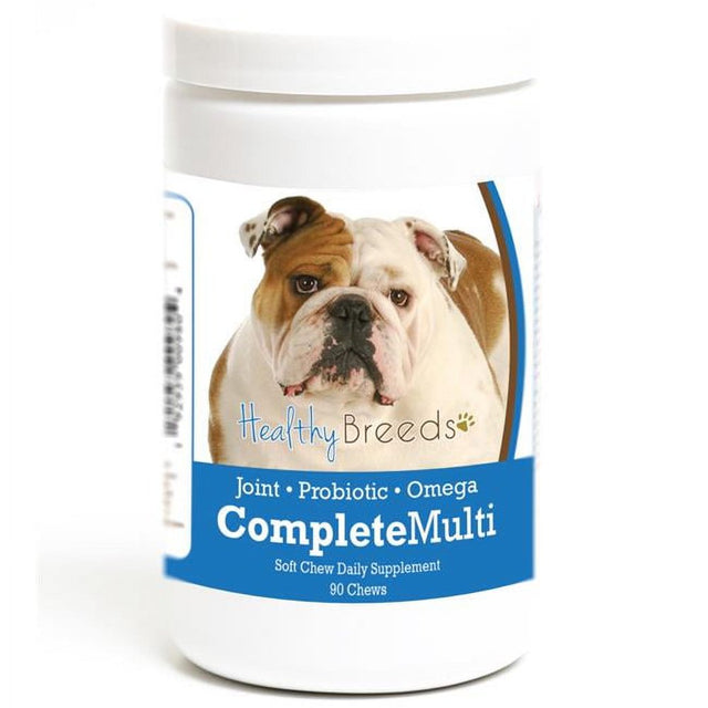 Healthy Breeds 192959009804 Bulldog All in One Multivitamin Soft Chew - 90 Count