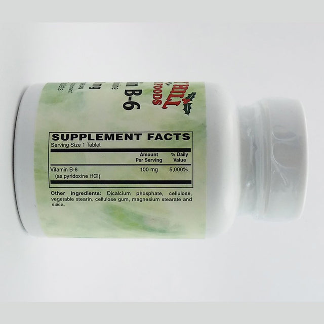 Holly Hill Health Foods, Vitamin B6, 100 Tablets