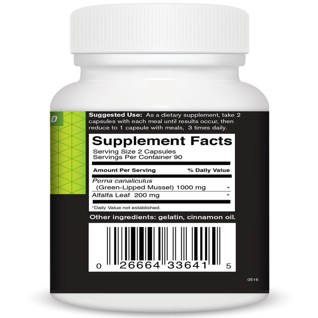 Foodscience of Vermont New Zealand Green Lipped Sea Mussel Supplement, 180 Capsules - Supports Joint Health, Mobility and Comfort…