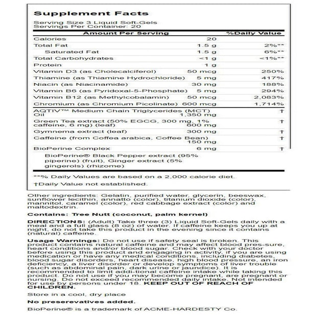 Irwin Naturals Triple-Strength Chromium Picolinate Metabolic Booster 60 Sgels