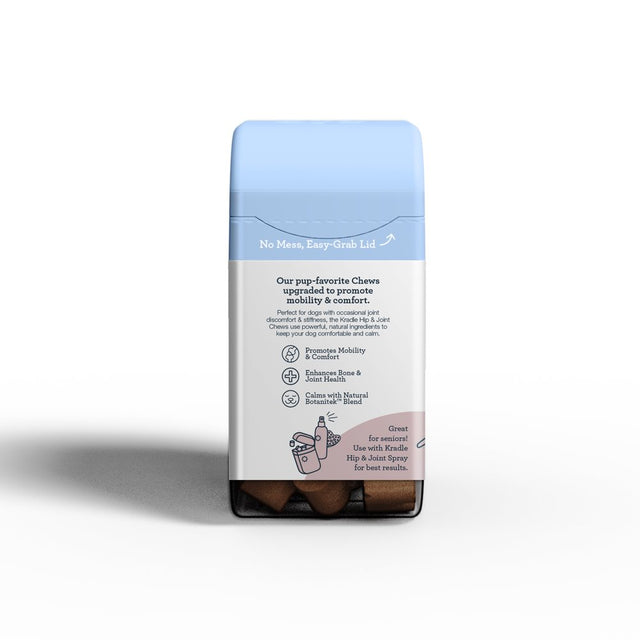 Kradle Calming Hip & Joint Soft Chews, Dog Mobility Support, Beef Liver Flavor, 60 Ct