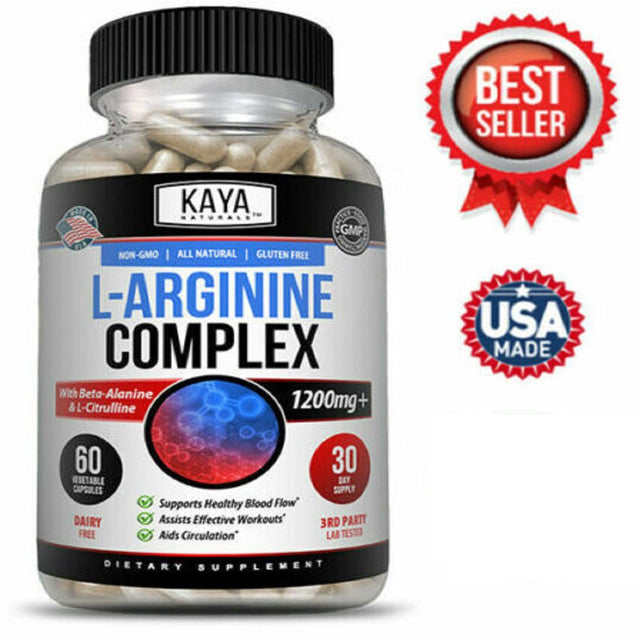 L-Arginine 60Ct, NO3, Nitric Oxide, Testosterone Booster, Libido, ED Support