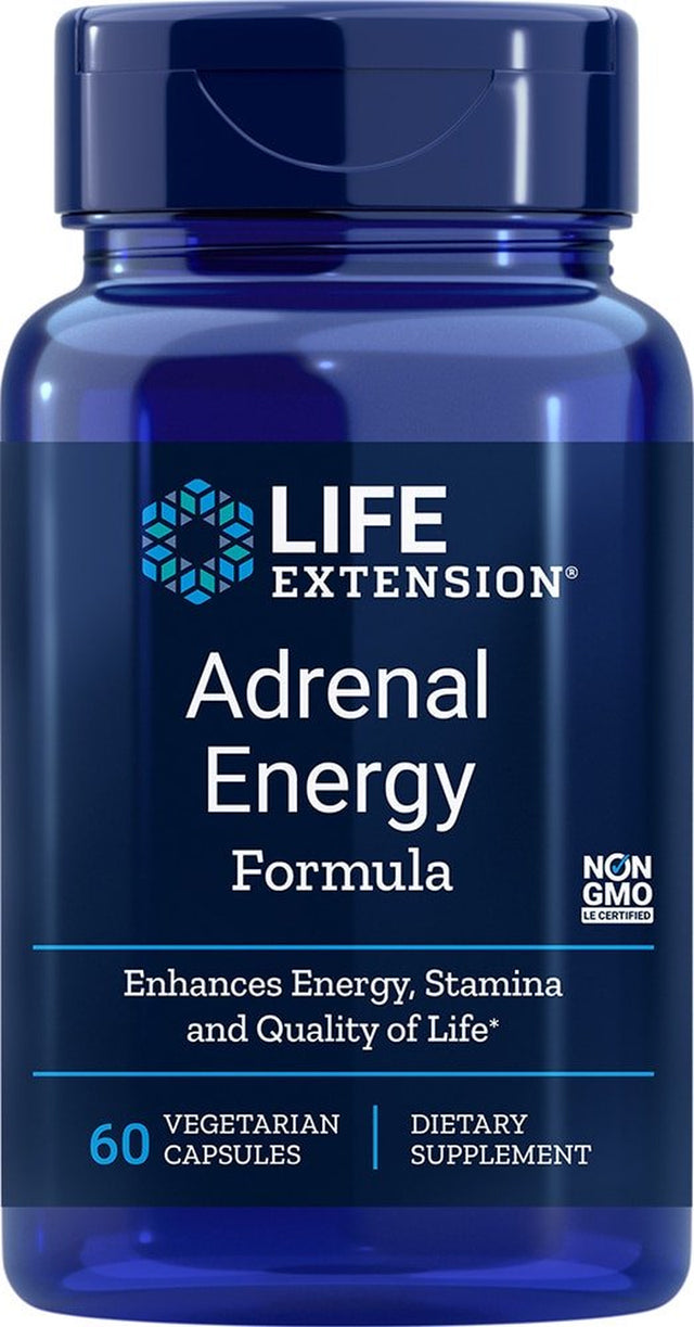 Life Extension Adrenal Energy Formula -- 60 Vegetarian Capsules