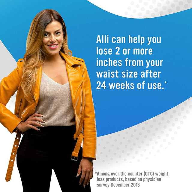 Alli Diet Weight Loss Supplement Pills, Orlistat 60Mg Capsules Starter Pack, Non Prescription Weight Loss Aid, 60 Count