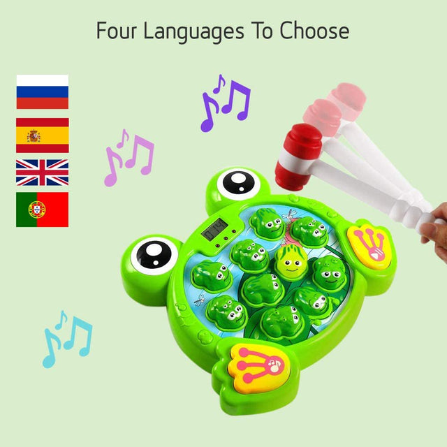 Gara Whack a Frog Game Pounding Toy with 2 Playing Modes - Educational Kids Toy for Toddler Game, Learning Preschool Toy for 3-Year Old Girls, Boys and Up