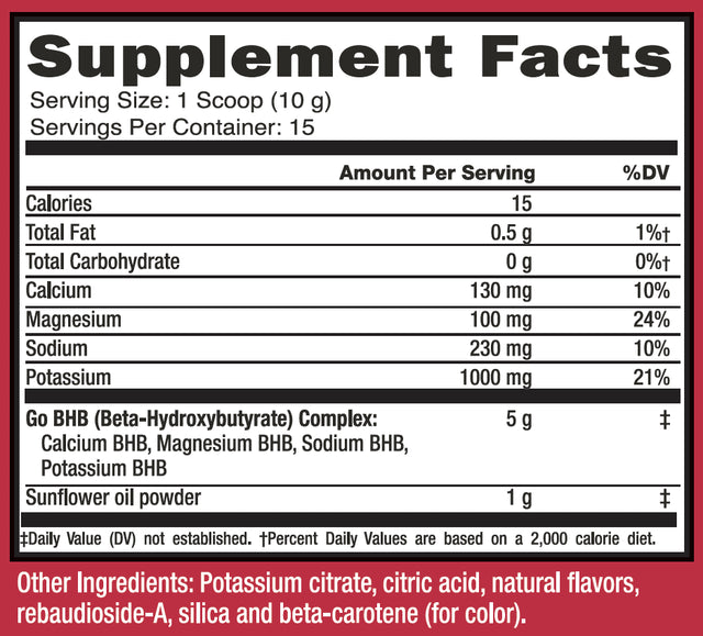 Keto Science Ketone Drink Mix Powder, Lemon, 5.3 Oz, 15 Servings