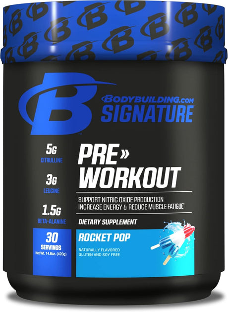 Bodybuilding Signature Pre Workout Powder | CARNOSYN, L-LEUCINE, L-CITRULLINE | Increases Focus, Fuels Performance | Fruit Punch, 30 Servings