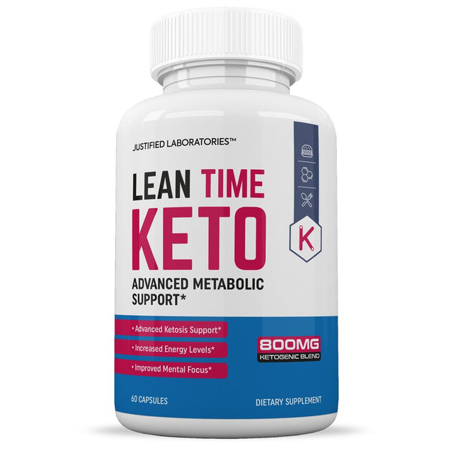 Justified Laboratories Lean Time Keto 1200MG Pills Includes Apple Cider Vinegar Gobhb 60 Capsules