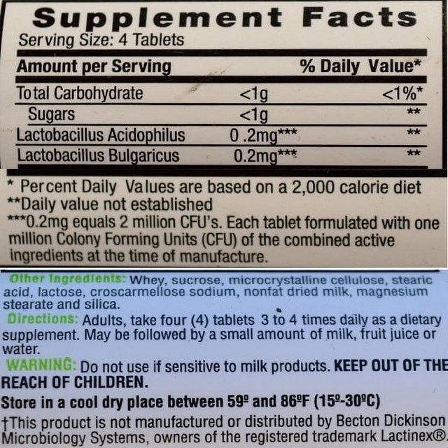 Floranex Dietary Supplement Tablets, 50 Count