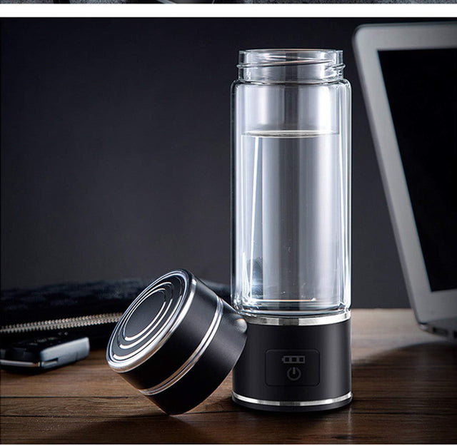 High Concentration Hydrogen-Rich Water Cup SPE Ion Membrane Alkaline Water Purifier Micro-Electrolysis Water Glass 350Ml