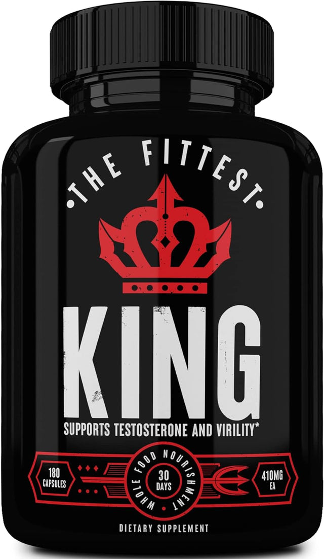 King — Supports Manhood, Alpha Virility, Testosterone and “Top King” Status… Loaded W/Testicle, Liver, Bone Marrow and Heart… “Strength Makes All Other Values Possible” | the Fittest