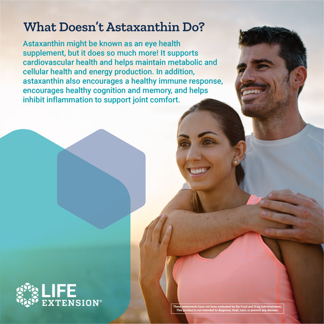 Life Extension Astaxanthin with Phospholipids, 4 Mg - for Healthy Eyes, Heart, Mind & More - Gluten-Free, Non-Gmo - 30 Softgels