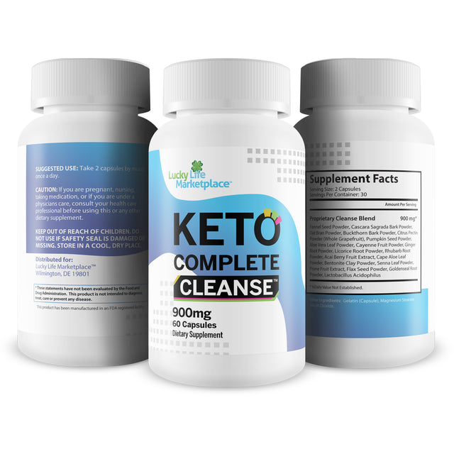 Keto Complete Cleanse - Natural Keto Cleanse Supplement - Support Reduced Inflammation & Bloating - Promote Full Body Cleanse, Liver Cleanse, Colon Cleanse - Aid Energy Levels - Help Cleanse & Detox