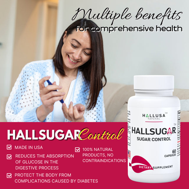 HALLSUGAR - Blood Sugar Control - Blood Glucose Levels - 60 Cap