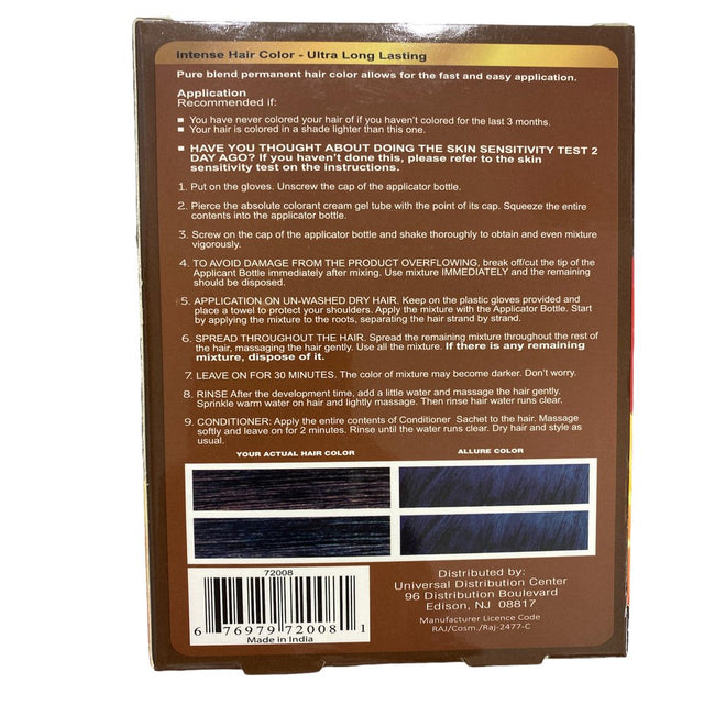 Hair Color 011 Blue Black Advanced Formula for Rich and Long-Lasting Color Pack of 1