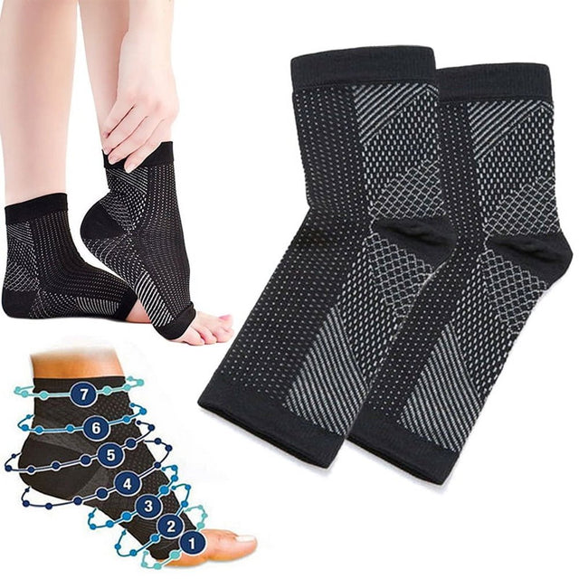 Ankle Compression Sleeve Open Toe Сompression Socks for Swelling, Plantar Fasciitis, Sprain, Neuropathy for Women and Men