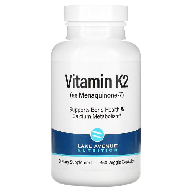 Lake Avenue Nutrition, Vitamin K2 (As Menaquinone-7), 50 Mcg, 360 Veggie Softgels