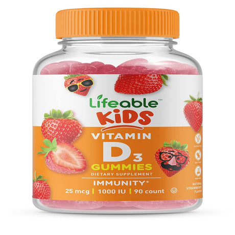 Lifeable Vitamin D for Kids - 1000 IU β 90 Gummies