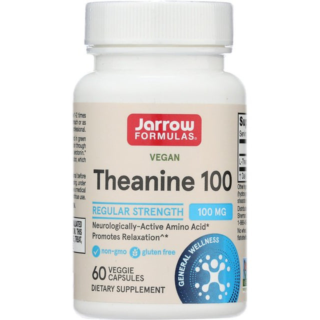 Jarrow Formulas Theanine , Promotes Relaxation, 100 Mg, 60 Caps