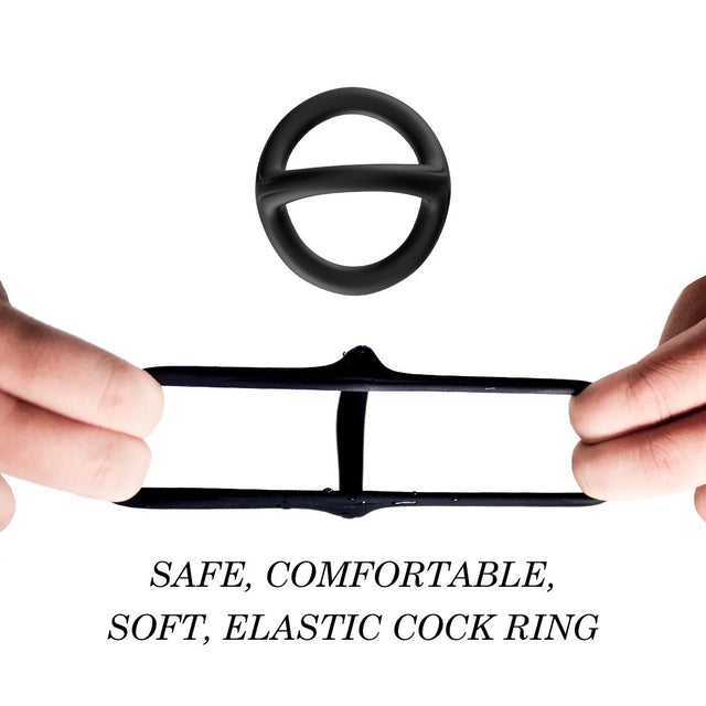 Imimi 3 in 1 Super Soft Silicone Penis Ring Erection Enhancement Toy