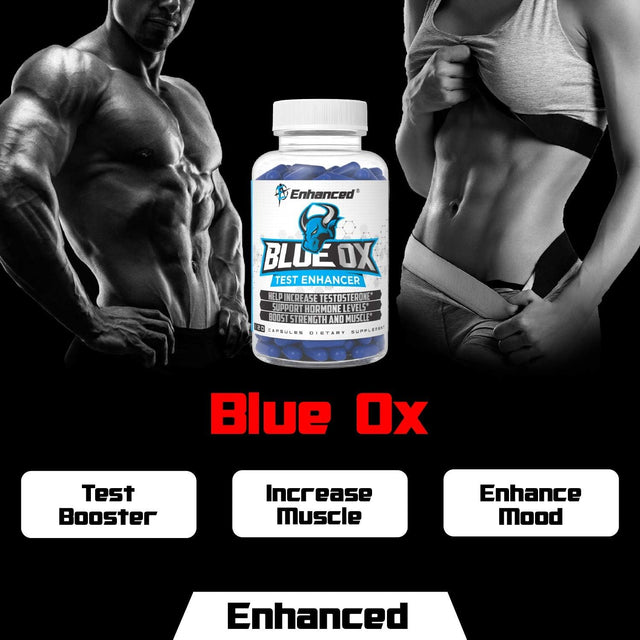 Labs - Blue Ox Testosterone Booster- Natural Testosterone Supplement for Increased Strength & Testosterone for Men (120 Capsules)