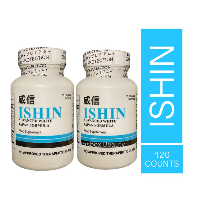 ISHIN Glutathione Advance White Japan Formula 120 Counts (2 Bottles)