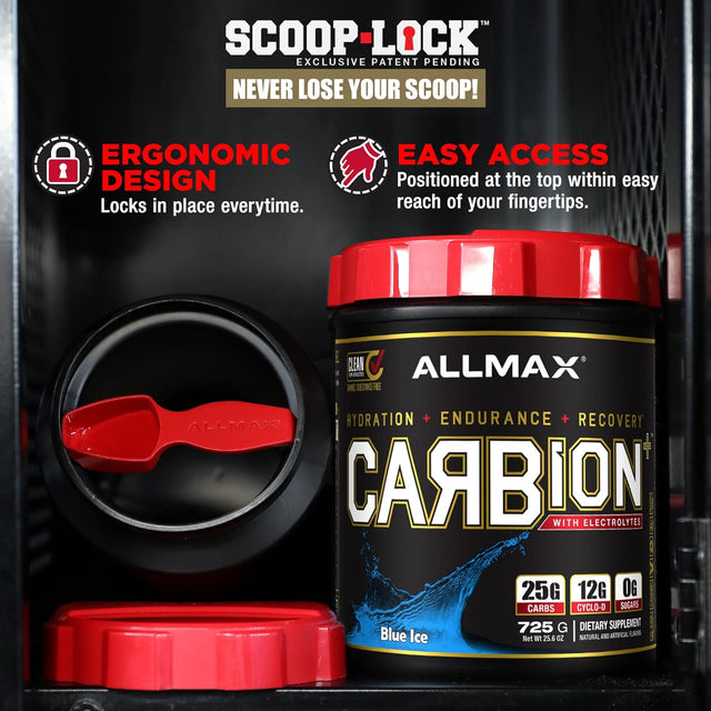 ALLMAX CARBION+, Unflavored - 700 G - High-Performance Training Fuel - Boosts Hydration, Performance & Recovery - with 25 G Carbs & Zero Sugar - 25 Servings