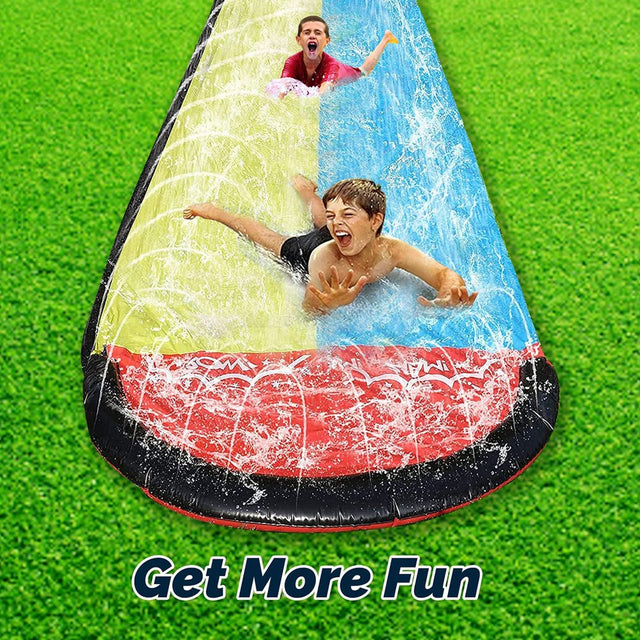 Gaia Lawn Water Slides Inflatable Crash Pad, Summer Backyard Quality PVC Smooth Slick