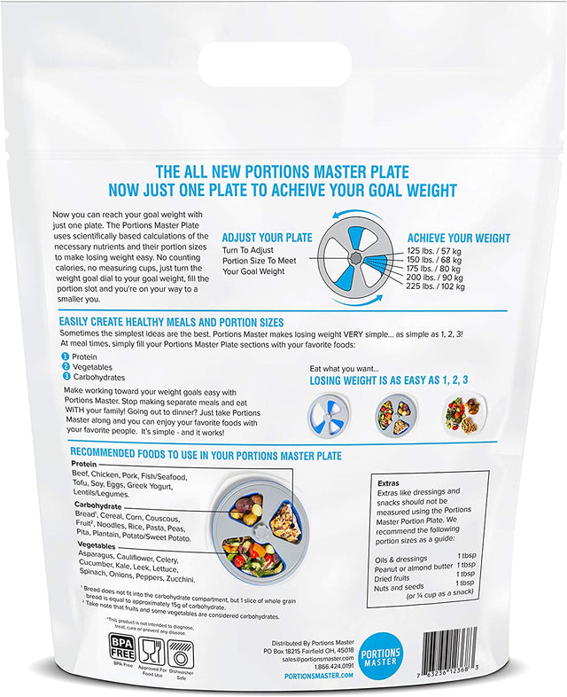 All in One Plate | Diet Weight Loss Aid | Food Management & Servings Control (All in One)