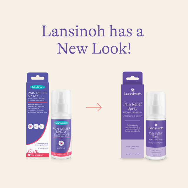 Lansinoh 4% Lidocaine Perineal Spray, Pain Relief, 3.5 Ounces