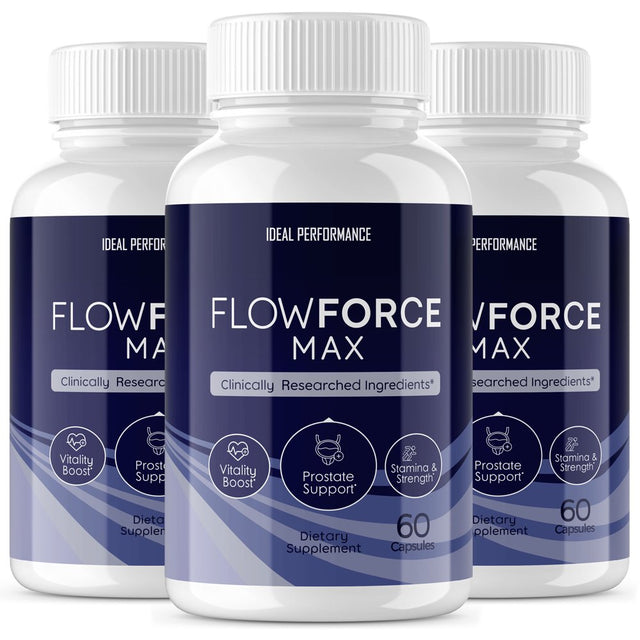 Flowforce Max- Prostate Support, Stamina, Strength Vitality Boost, 3 Pack