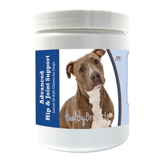 Healthy Breeds Pit Bull Advanced Hip & Joint Support Level III Soft Chews for Dogs 120 Count
