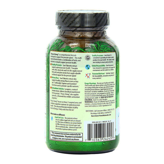 Irwin Naturals Prosta-Strong, Supports Prostate Health - 90 Ct + Pill Case