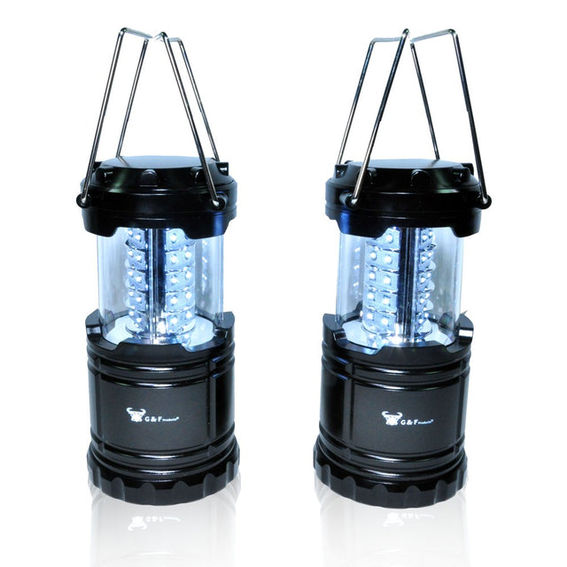 G & F Ultra Bright LED Lantern 2-Pack for Hiking and Camping - Long-Lasting, 800 Lumens Light Output - Battery-Powered Outdoor Lanterns