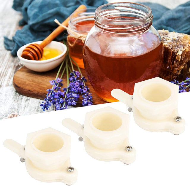 Honey Gate Valve, Safe 3Set Healthy Honey Valve, Durable Food-Grade Plastic Beekeeping Equipment Extract Honey for Extractor Beekeepers