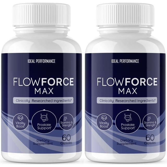 Flowforce Max- Prostate Support, Stamina, Strength Vitality Boost, 2 Pack