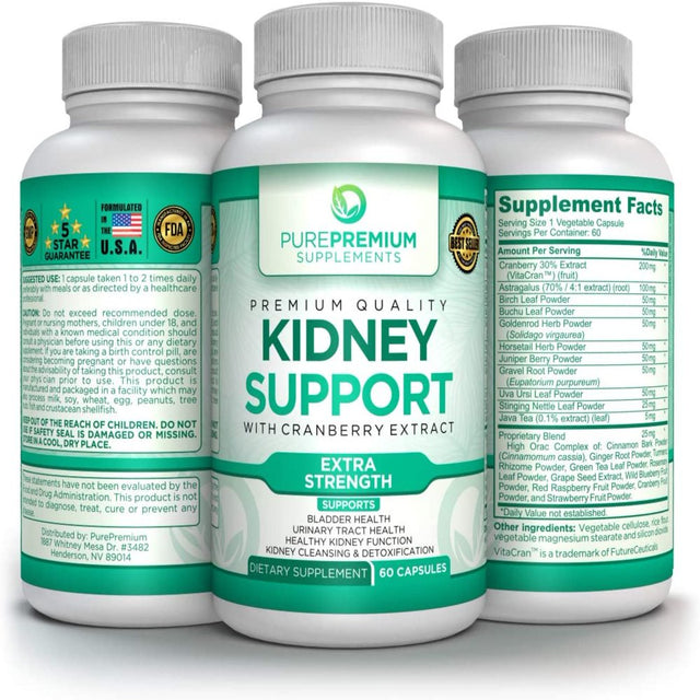 Kidney Cleanse + Kidney Support by Purepremium Supplements 60 Capsules