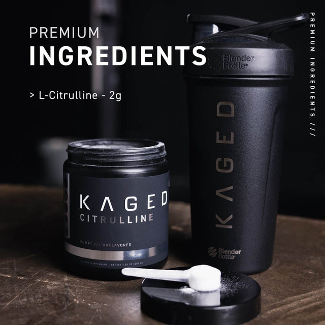 Kaged L-Citrulline Powder to Enhance Muscle Pumps, Improve Muscle Vascularity, Nitric Oxide Booster, L-Citrulline 2000Mg, Unflavored, 100 Servings