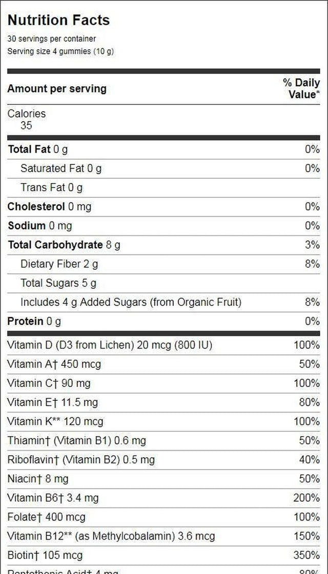 Garden of Life Mykind Organics Women'S Gummy Multi, Berry, 120 Organic Fruit Chews